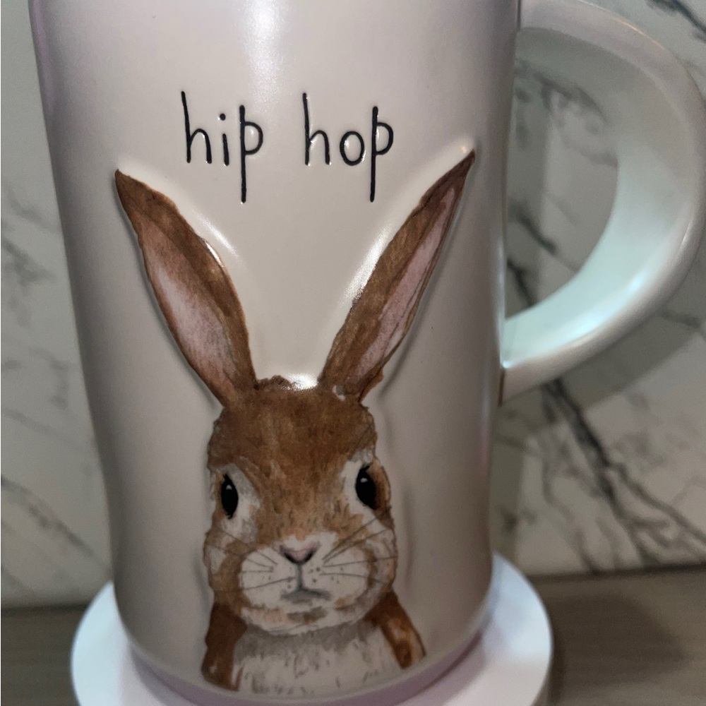 Rae Dunn Hip Hop Mug - White and Brown